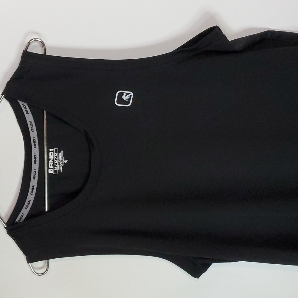 And1 medium black and silver athletic jersey